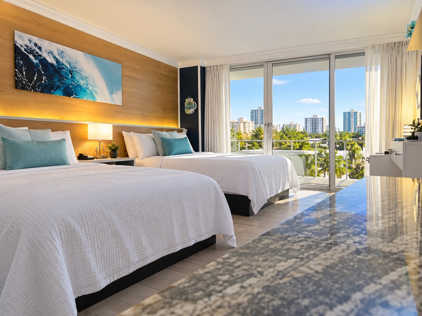 Inland-facing coastal studio styling preview · AI-created