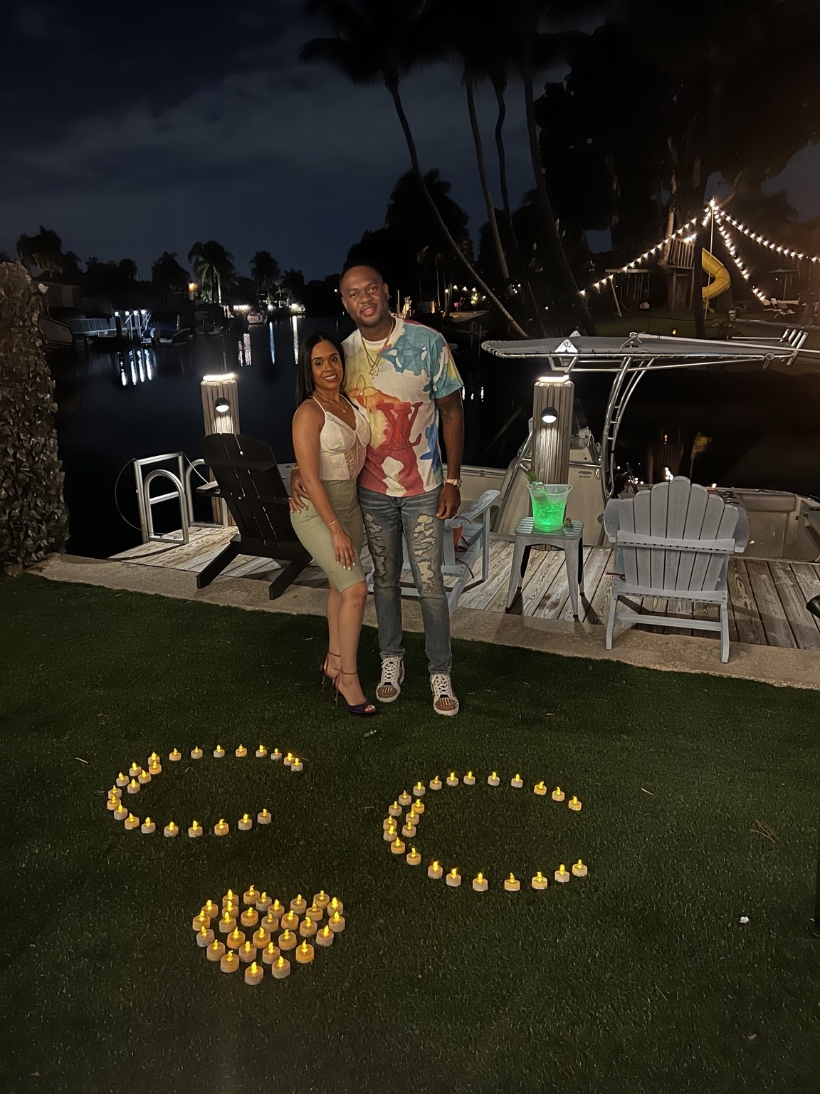 A candlelit surprise beside the water