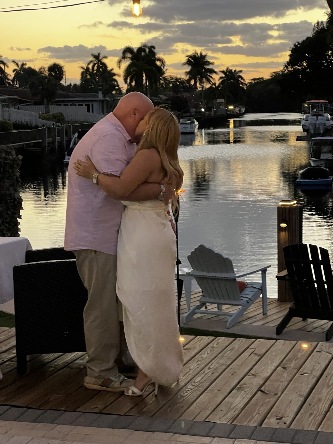 A quiet moment together at sunset